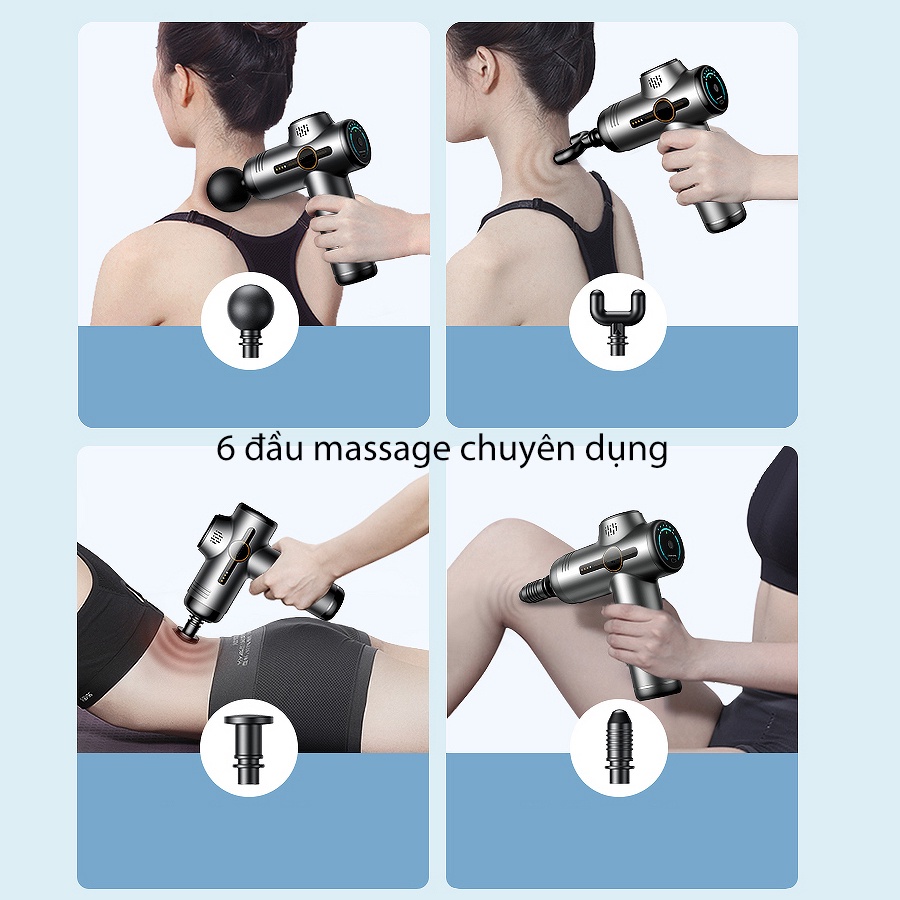 Máy massage cầm tay Mini Q4 ,Máy mát xa cầm tay mini 6 đầu massage giảm đau lưng, đau cổ gáy, Trị Đau Nhức Toàn Thân Hiệu Quả
