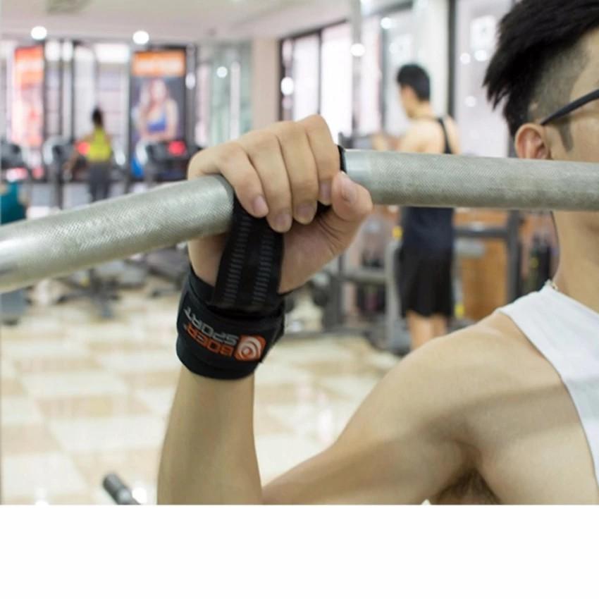 Dây kéo lưng kết hợp với cuốn cổ tay tập Gym Boer