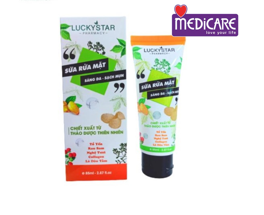 0132078 Sữa Rửa Mặt LUCKY STAR Thảo Dược Ngừa Mụn 85ml