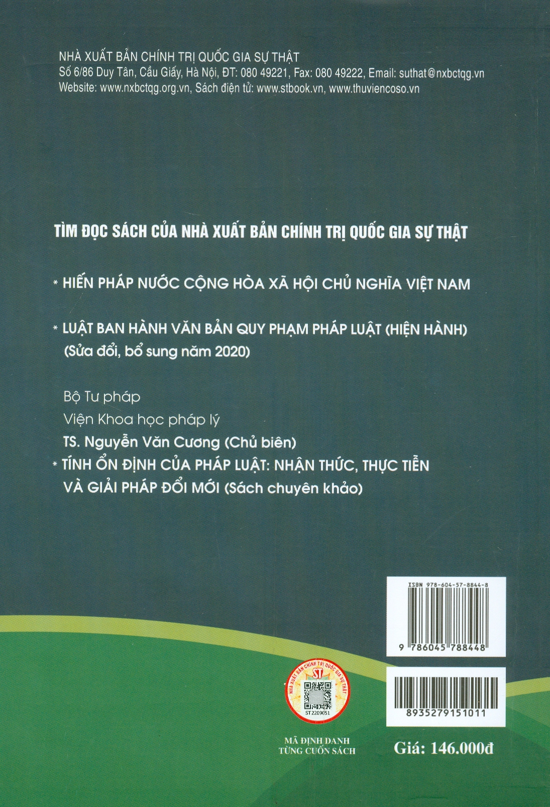 Lý luận, thực tiễn về các mô hình pháp điển hóa điển hình trên thế giới và những kiến nghị đối với Việt Nam (Sách chuyên khảo) (Xuất bản lần thứ hai có sửa chữa, bổ sung)