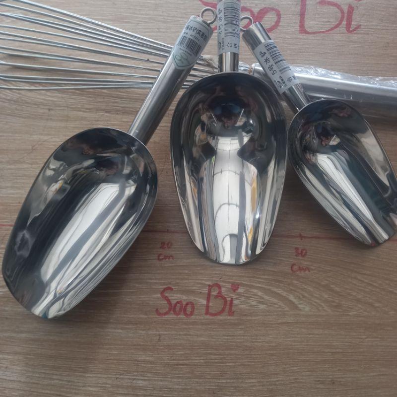 xúc đá inox 304, dụng cụ pha chế xúc đá trung số 4