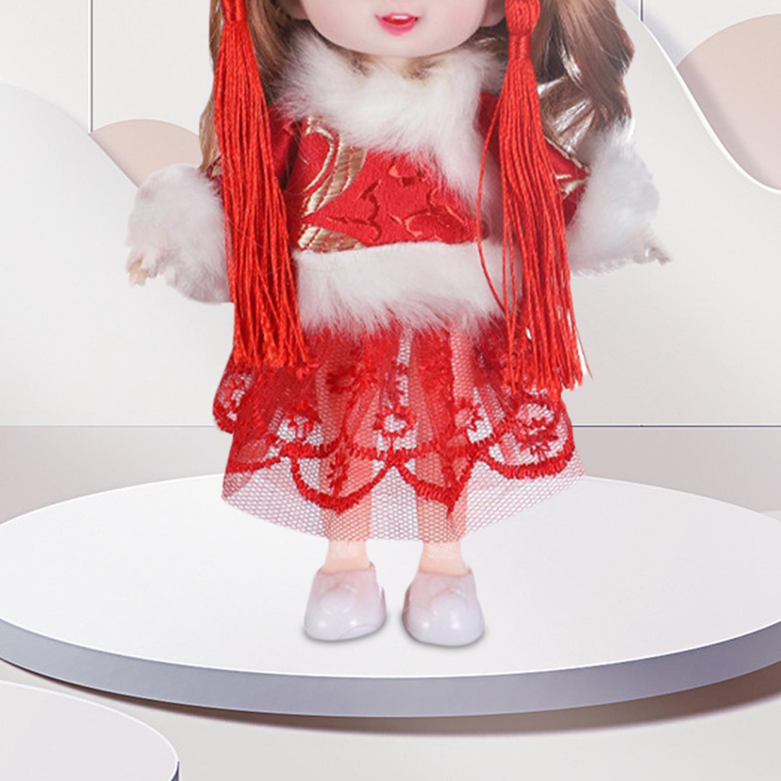 Handmade Doll Clothes Set Doll Dress Daily Wear Clothing for 17cm Doll Ob11 Doll Accessory Costume