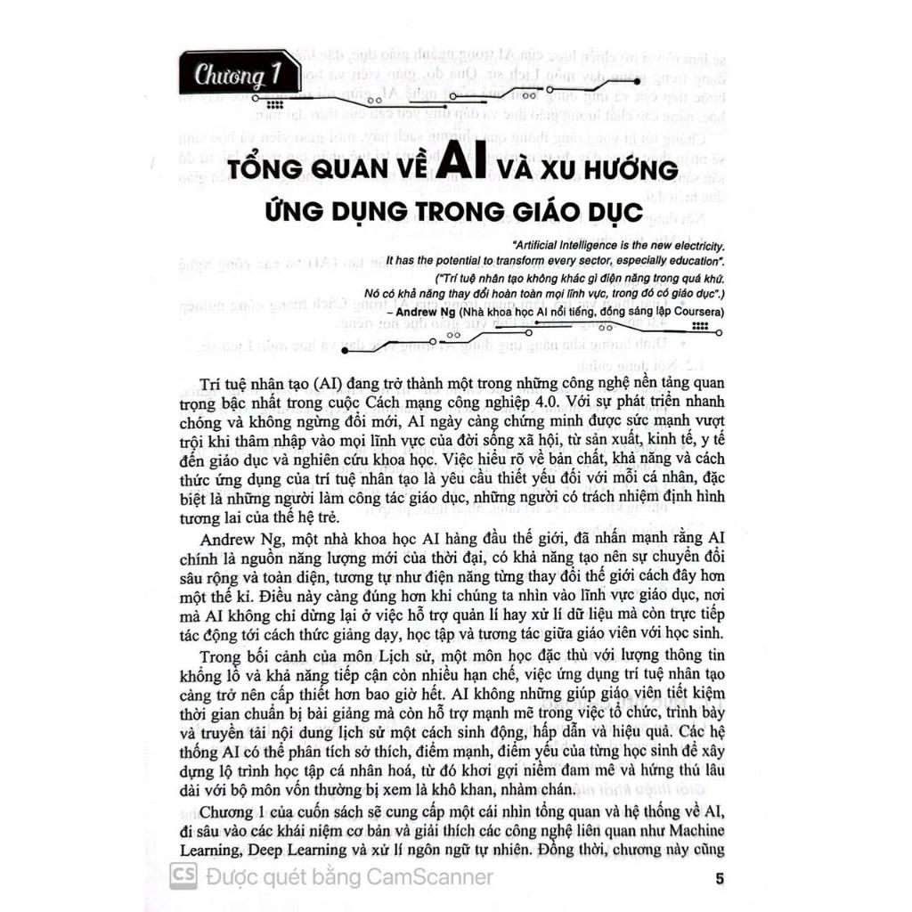 Sách - Ứng Dụng Trí Tuệ AI Trong Dạy Và Học môn lịch sử ( (Dành Giáo Viên Và Học Sinh - Dùng Cho Các Bộ SGK Hiện Hành) )