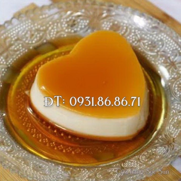 Bộ 50 khuôn bánh Flan hình tim loại có nắp – Mã số 1463
