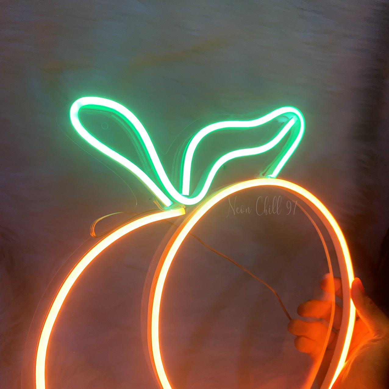 Đèn led neon trang trí | Hình quả đào |