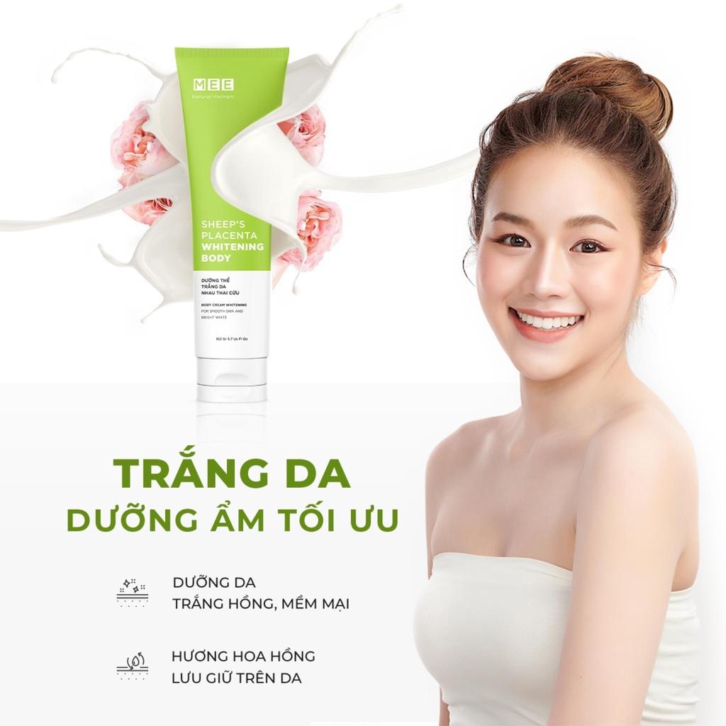 Kem Body Trắng Da Nhau Thai Cừu Mee Natural Nâng Tone Dưỡng Da Cấp Ẩm 162g