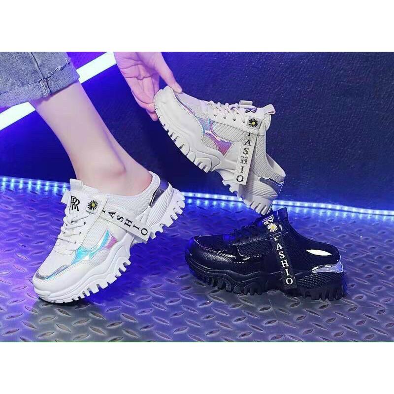 Sục Nữ ThểThao FASHON HOA CÚC Hót Trend 2021 Độn đế 5cm