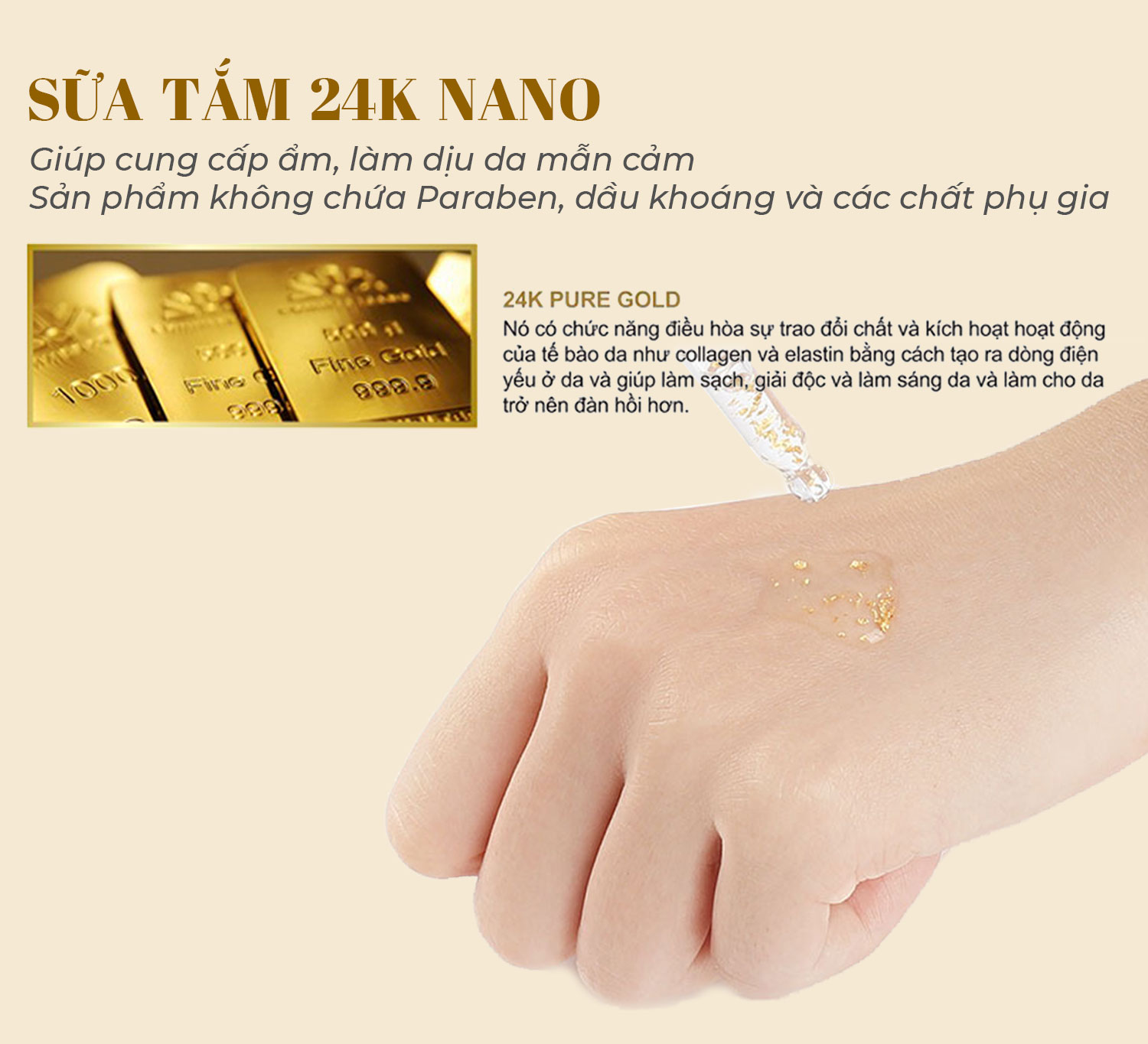 Sữa Tắm Hương Nước Hoa Thơm Mịn Da 24K Nano Avatar