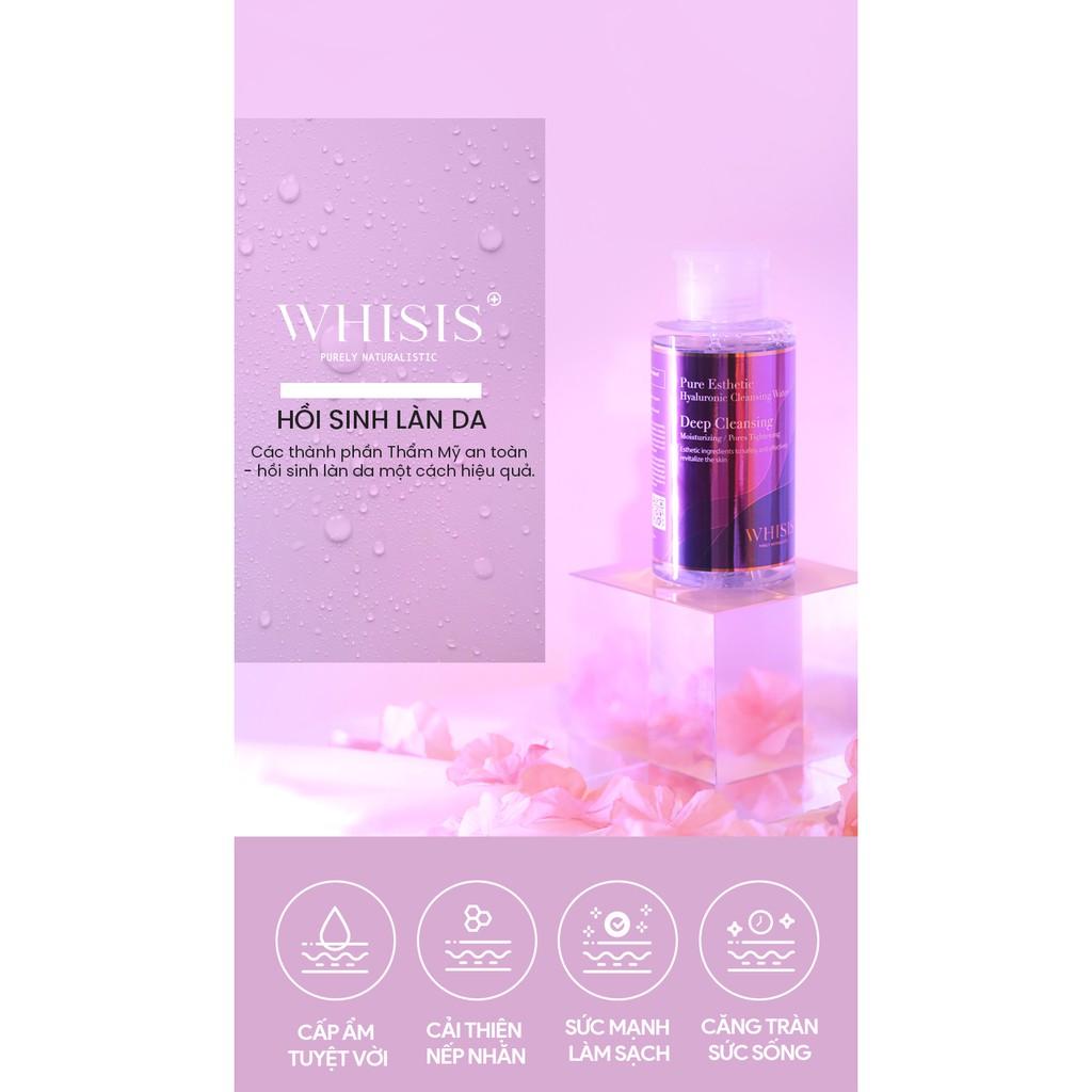 Nước tẩy trang tinh khiết Hyaluronic WHISIS Pure Esthetic Hyaluronic không chứa cồn, sạch sâu lỗ chân lông