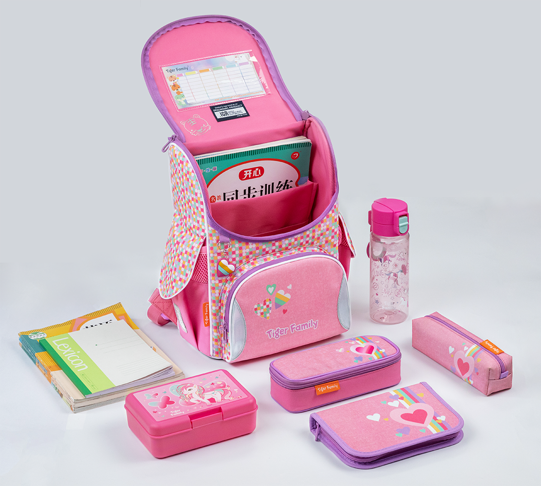 Cặp Chống Gù Nature Quest Schoolbag Pro - Pink Amour - Sequins - Tiger Family TGNQ-041A