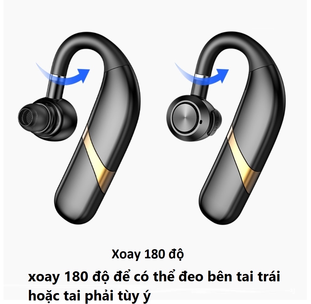 Tai nghe bluetooth,tai nghe bluetooth khong day xoay 180 độ ,model X9 , chống nước, kết nối 5.0,pin 300mAh, nghe nhạc 30h, đàm thoại 36h, tặng kèm tai nghe phụ.