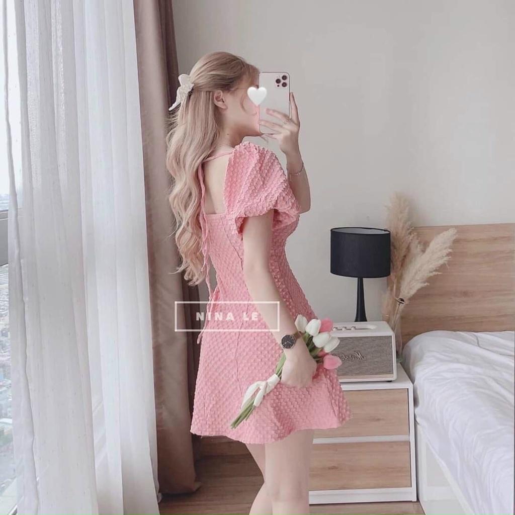 Váy đầm nữ dáng suông cột nơ có nhiều màu để lựa chọn