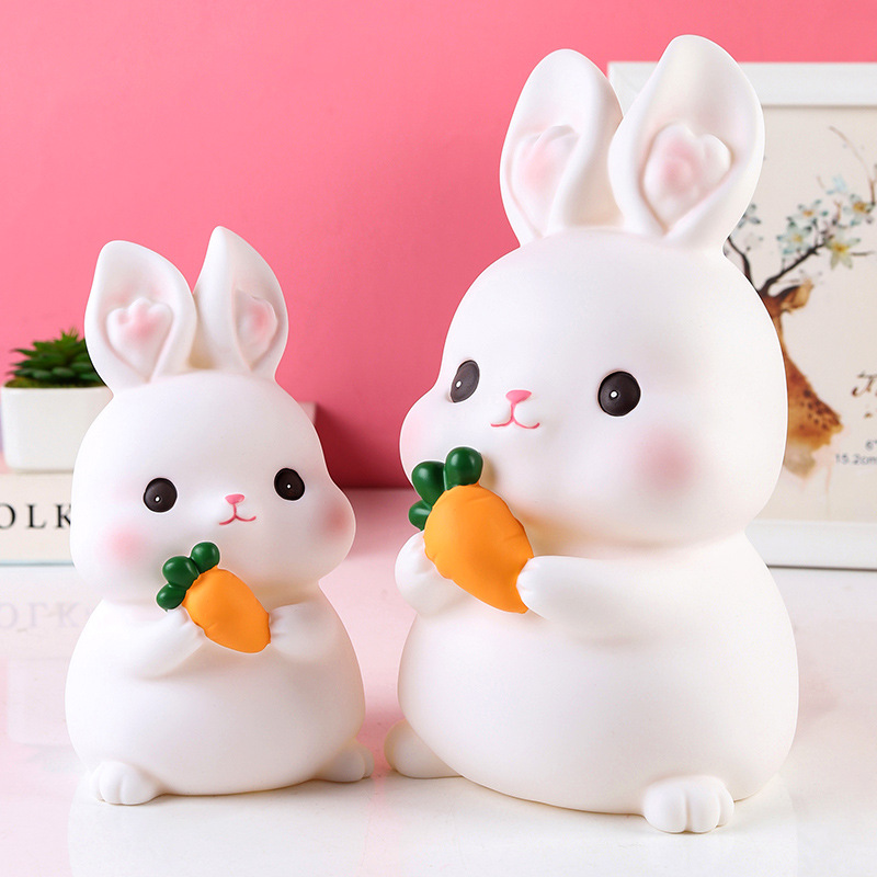 Ống Tiết Kiệm Thỏ Trắng Numi Và Cà Rốt Trang Trí Quà Tặng_ Hàng Chính Hãng