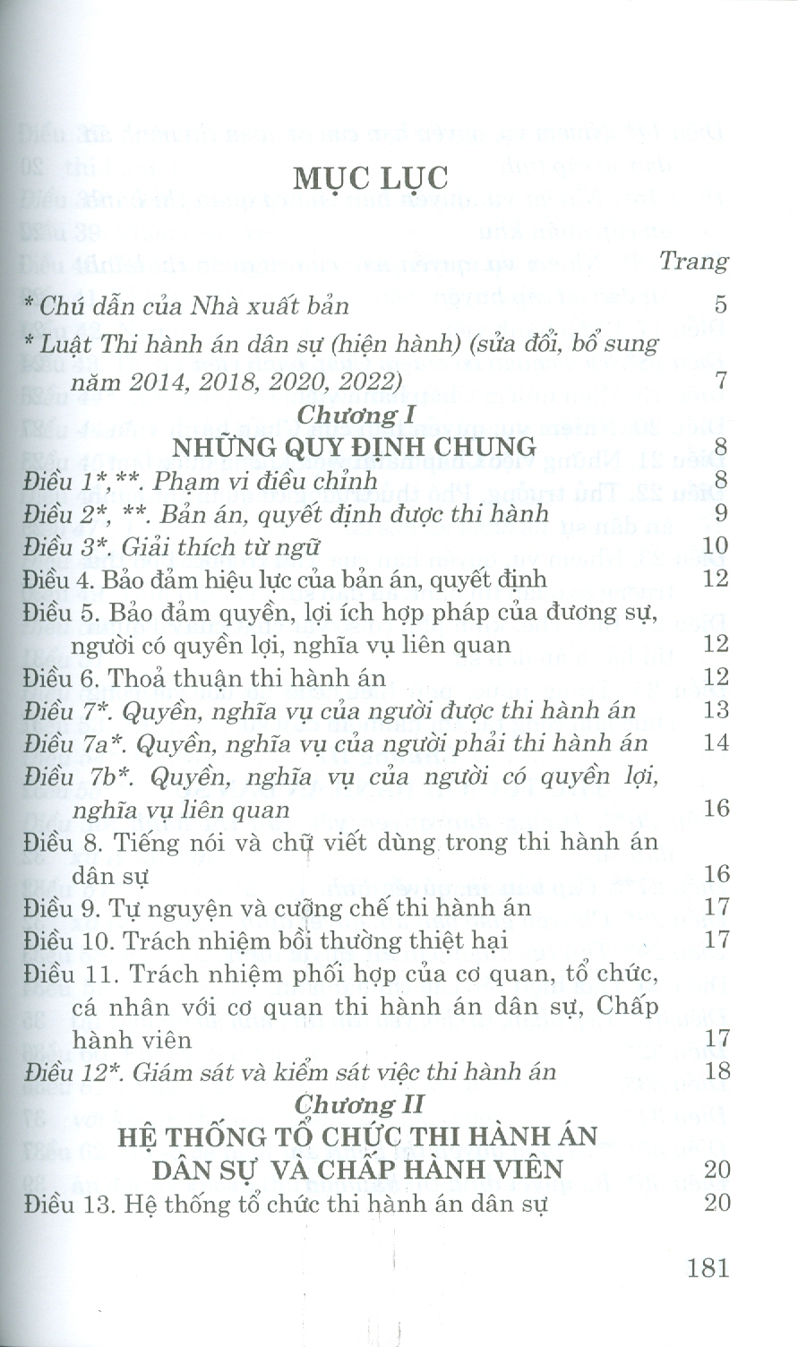 Luật Thi Hành Án Dân Sự (Hiện Hành) (Sửa Đổi, Bổ Sung Năm 2014, 2018, 2020, 2022)
