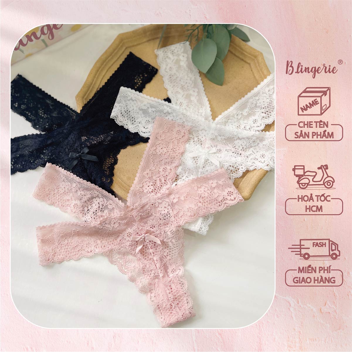 Quần Lót Ren Hoa - B.Lingerie