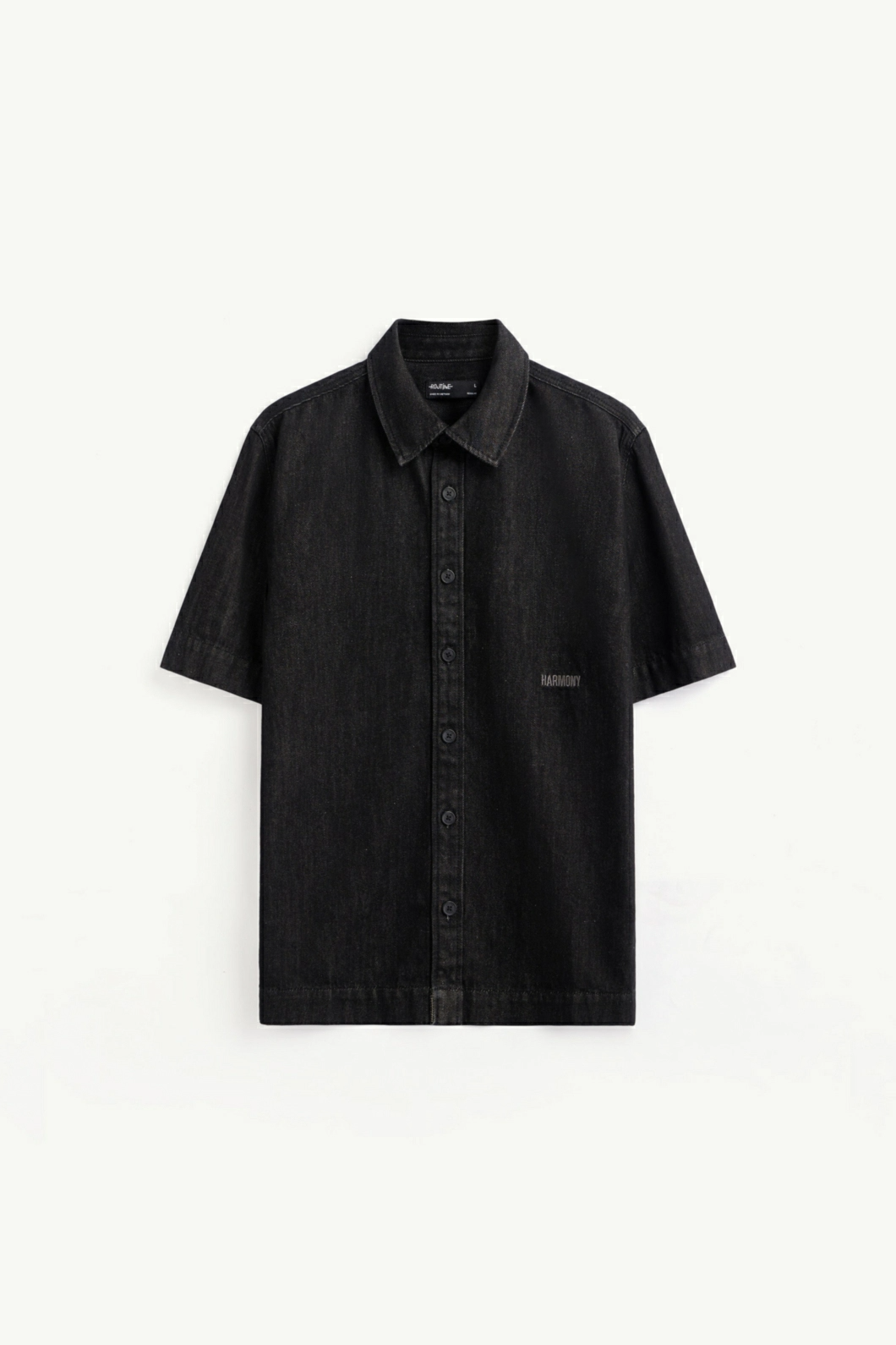 Áo Sơ Mi Denim Nam ROUTINE Tay Ngắn Thêu Chữ Form Regular - 10S24DSH001 | LASTORE MENSWEAR