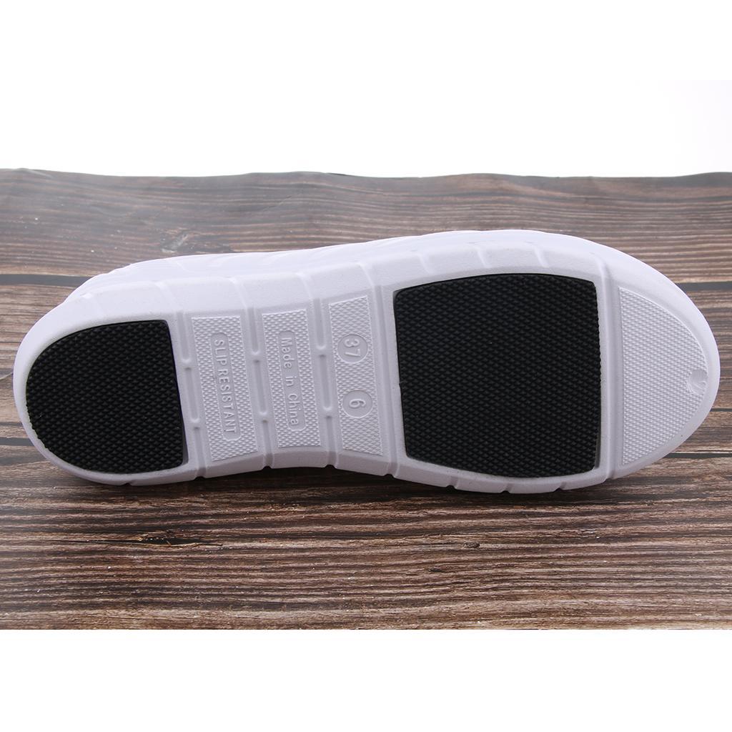 Unisex Non Slip Chef Clog Oil Water Resistant Work Lightweight Shoe White 37