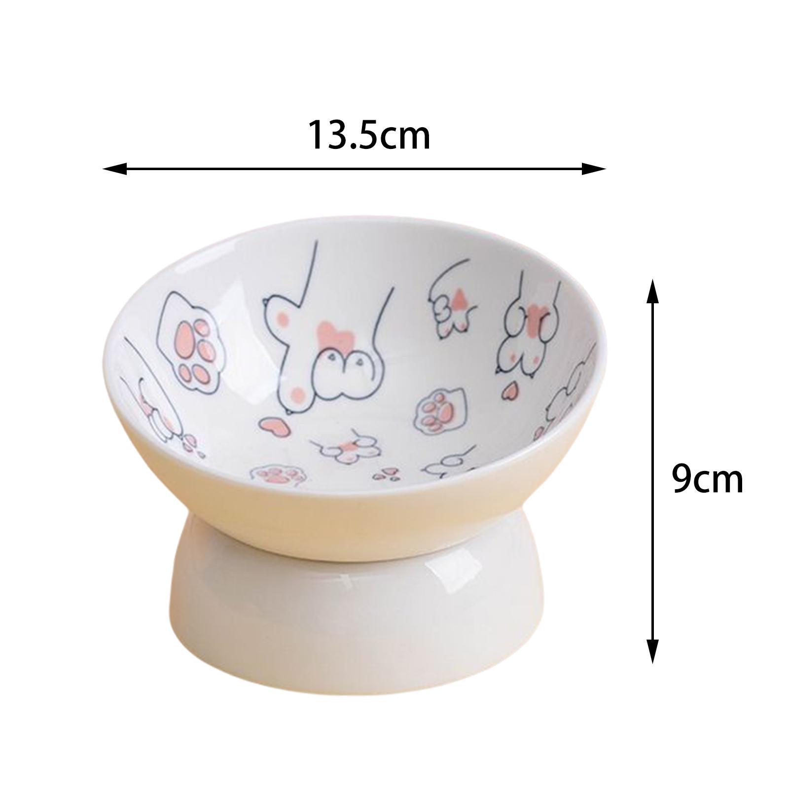 Raised Pet Bowls for Cats and Small Dogs, Tilted Single Elevated Cat Food and Water Bowls Stand Feeder