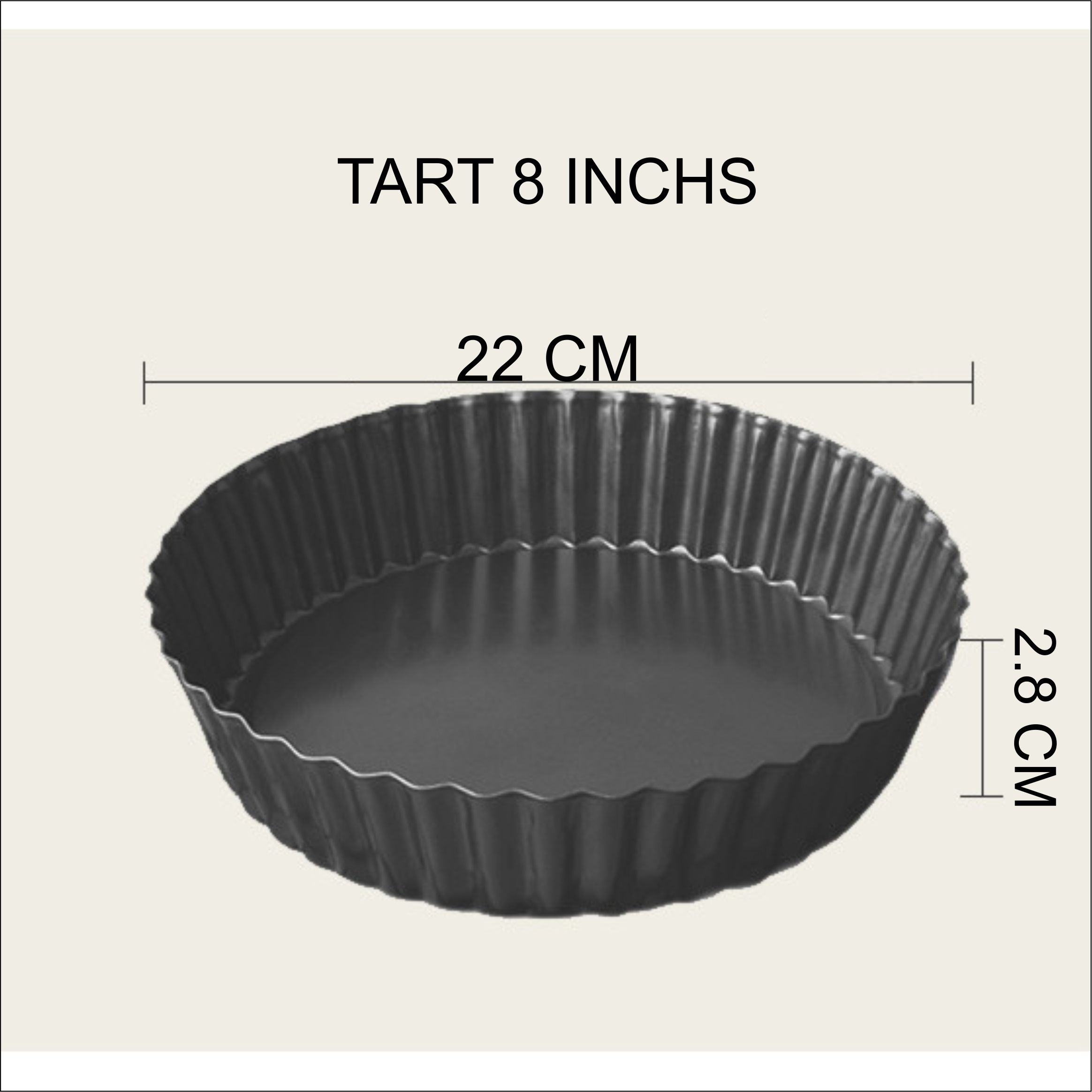 Khuôn Tart Trứng Bánh Pizza Tròn Chống Dính Đế Rời kích thước 24Cm 26Cm 30Cm 32Cm Chất Lượng Cao - TARTCIR