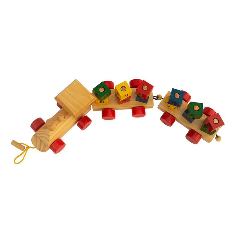 ĐOÀN TÀU CHỞ SỐ VÀ CHỮ BẰNG GỖ - TẬP LÀM QUEN, NHẬN BIẾT CON SỐ VÀ CHỮ CÁI - Hàng Chính Hãng