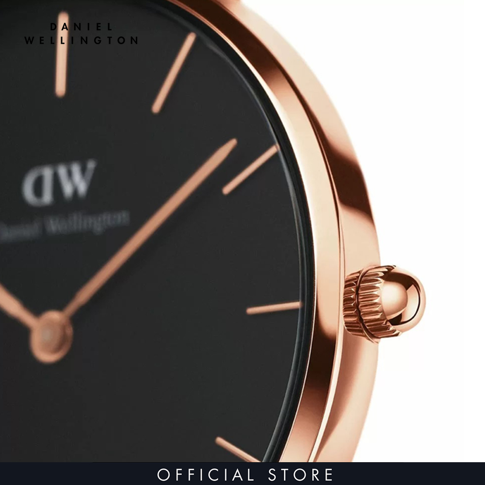 Đồng hồ Nam Daniel Wellington dây da - Petite 32 Cornwall RG Black 32mm DW00100215