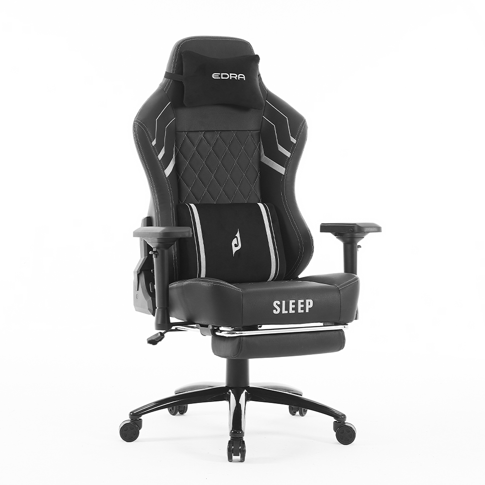 Ghế chơi game, ghế gaming Edra Sleep EGC233 có gác chân - Hàng chính hãng