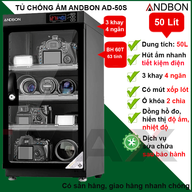 Tủ chống ẩm iMax bán từ 20-50 Lít Andbon, Hàng chính hãng