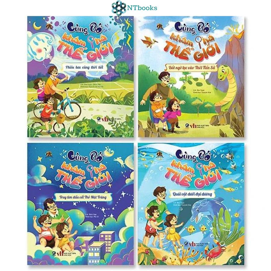 Bộ 4 Cuốn Sách Cùng Bố Khám Phá Thế Giới