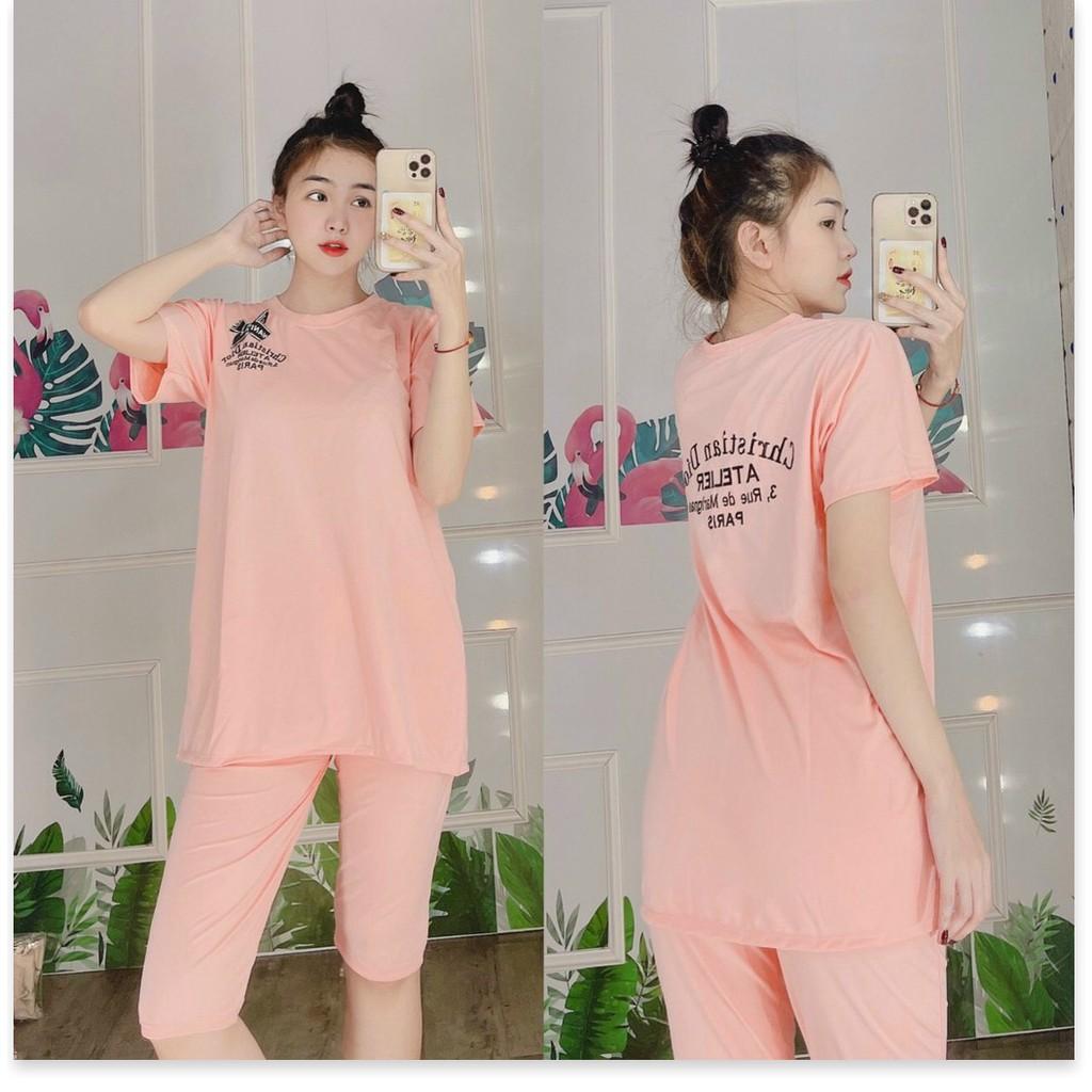 SET ĐỒ BỘ THUN NỮ,THIẾT KẾ HỌA TIẾT XINH XẮN,CHẤT LIỆU VÃI CO GIẢN 4C LANA FASHION