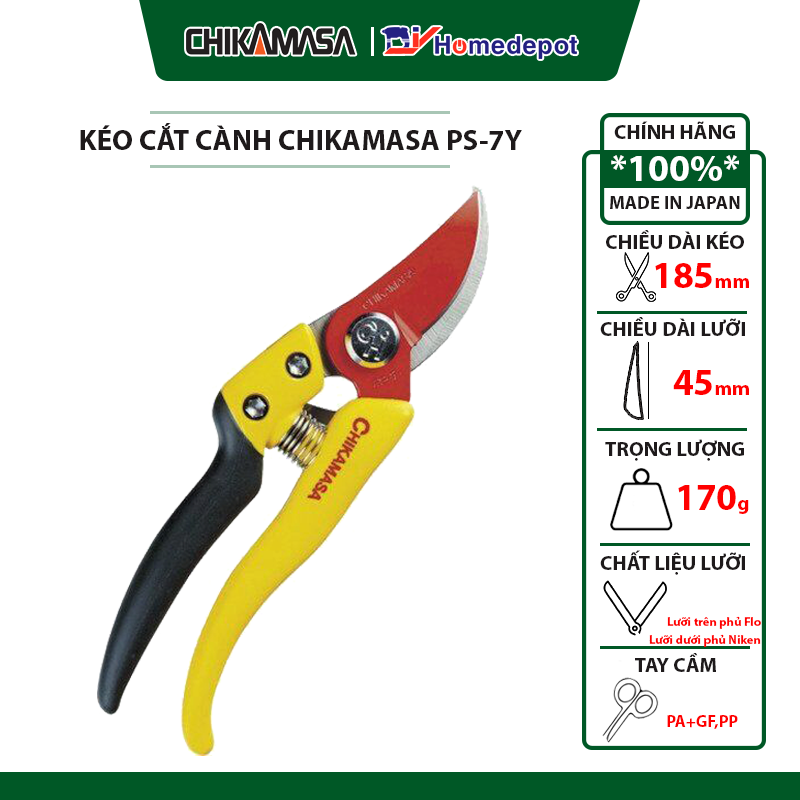 Kéo cắt cành cao cấp Nhật Bản Chikamasa PS-7Y