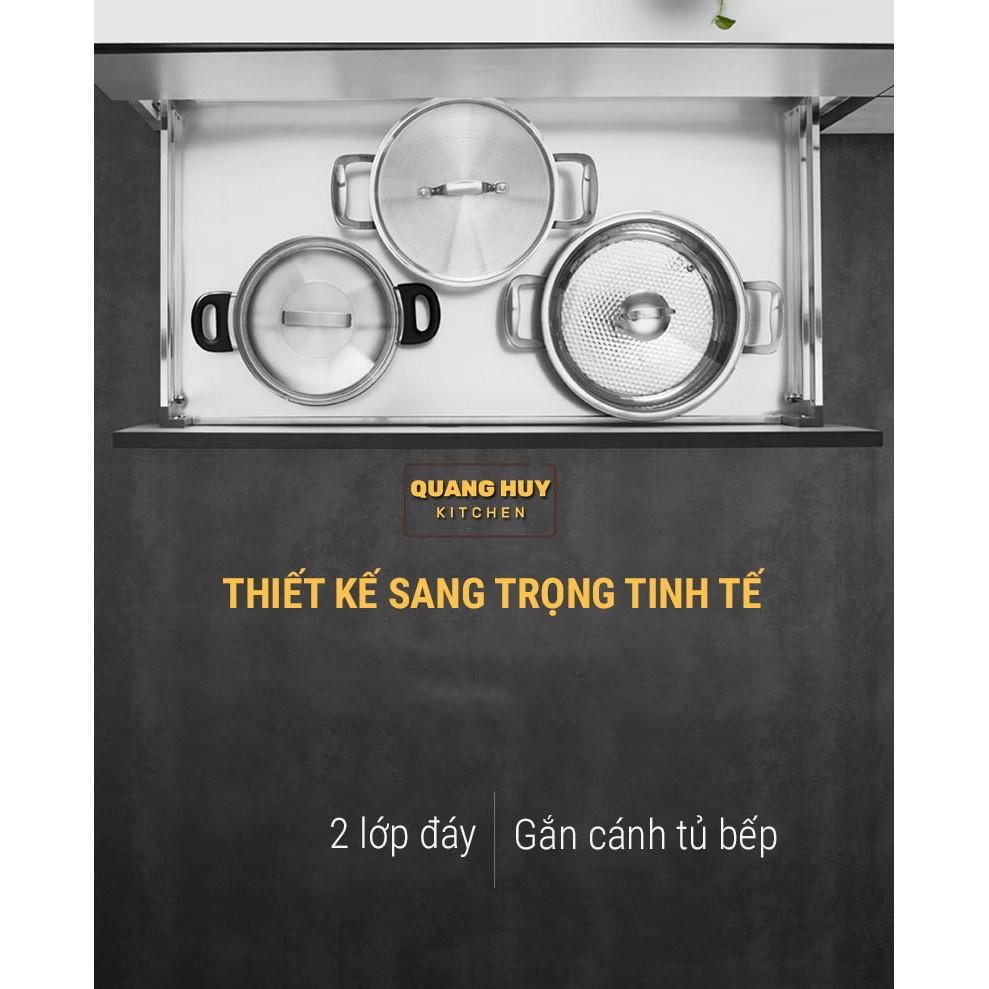 Giá để xoong nồi tủ bếp dưới inox