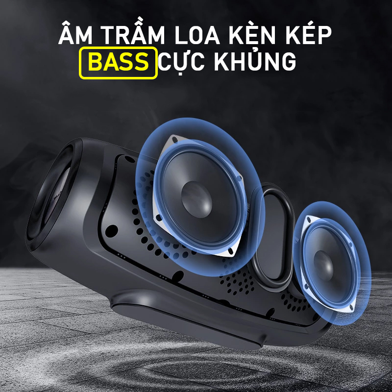 Loa Bluetooth Pass kép cực khủng hỗ trợ USB, thẻ nhớ - thương hiệu Zealot S37L - Hàng chính hãng