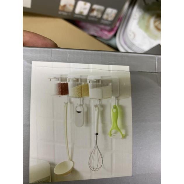 Bộ gia vị cheo tường kết hợp vừa hít vừa dính cường lực siêu chắc chắn hàng cao cấp GDTH