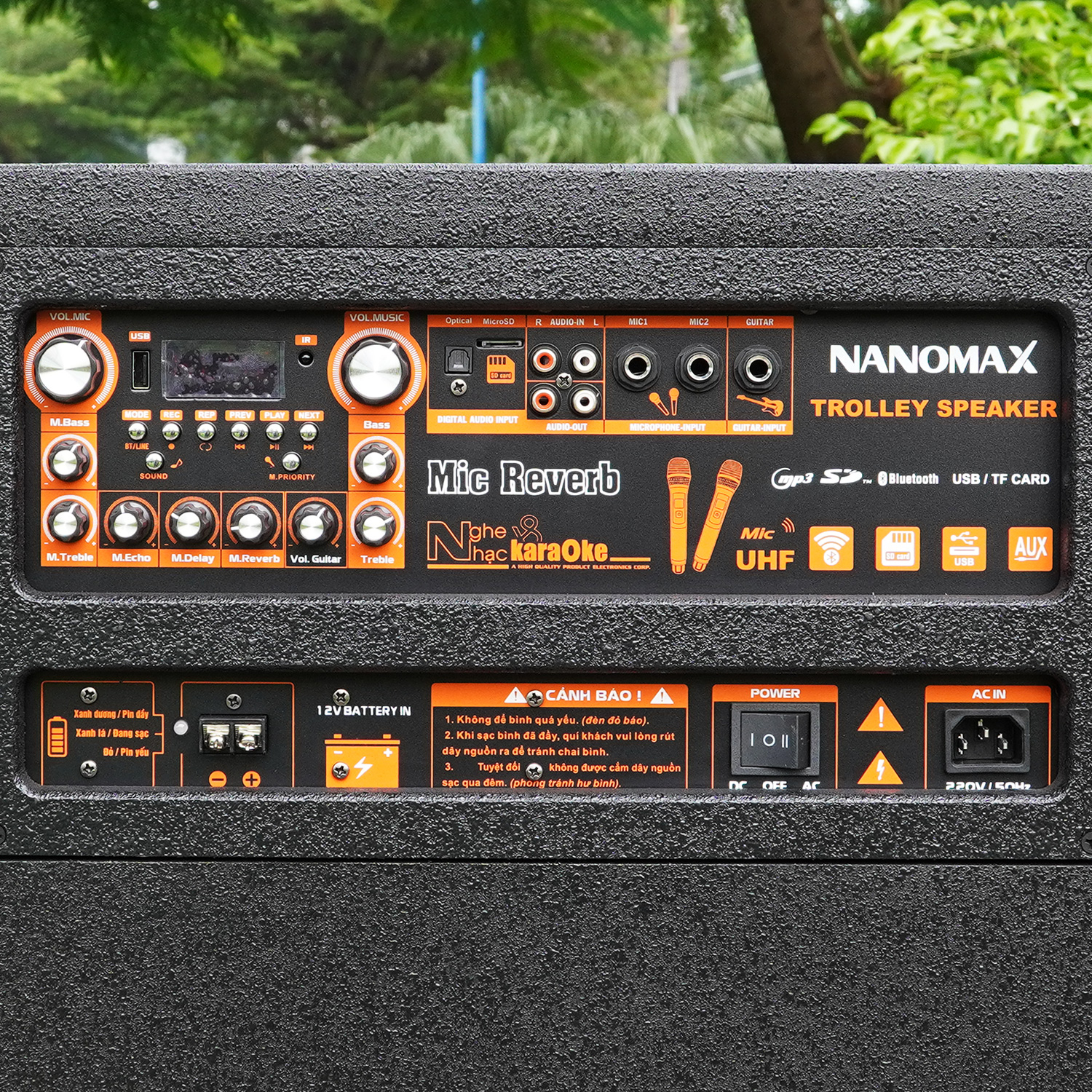 Loa Kéo Bình Bass Đôi Nanomax Pro-803B 1800w Bass 40cm x2 Karaoke Bluetooth Hàng Chính Hãng