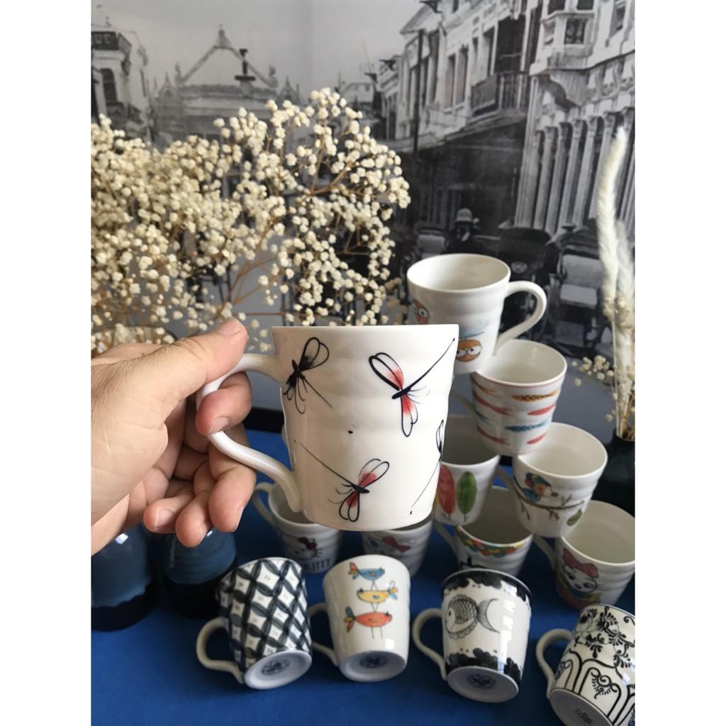 CỐC SỨ, LY SỨ, TÁCH SỨ VẼ TAY THỦ CÔNG BÁT TRÀNG, LY CAFE ESPRESSO, LY CAPUCHINO, CAFE LATE, CỐC ĐÁNH RĂNG