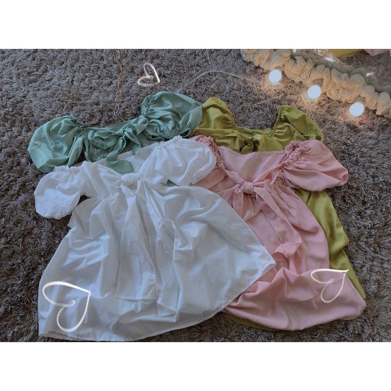 ĐẦM BABY DOLL BIGSIZE NƠ LƯNG ĐỦ MÀU