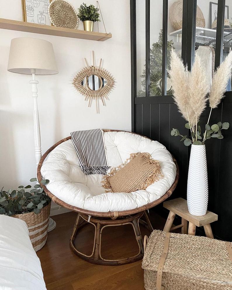 Ghế Lười Mây Cao Cấp Kèm Nệm _ Rattan Papasan PA001