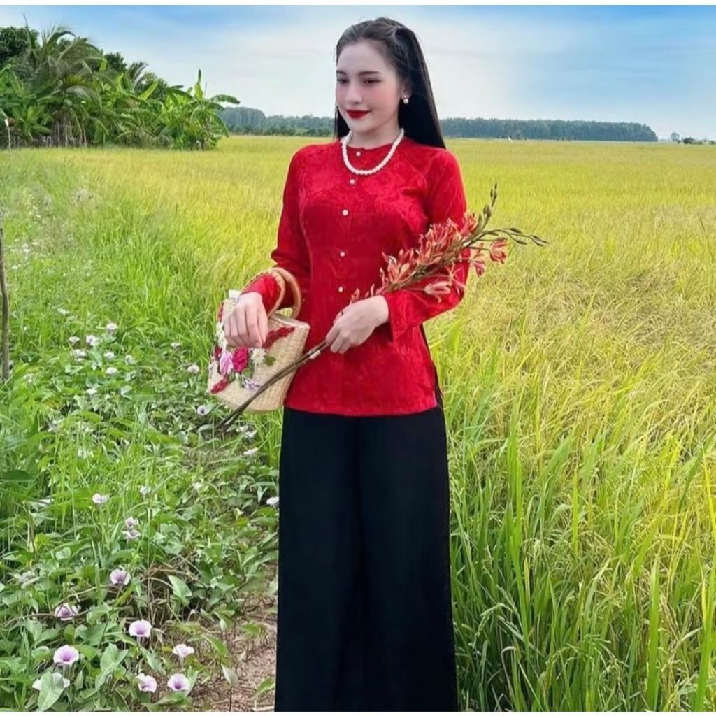 Áo bà ba gấm truyền thống 159k có bán lẻ áo lẻ quần riêng chọn phối màu bán giá sỉ big