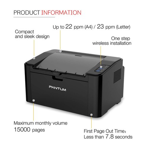 Máy in laser không dây đơn năng Pantum P2505W - Hàng Chính Hãng