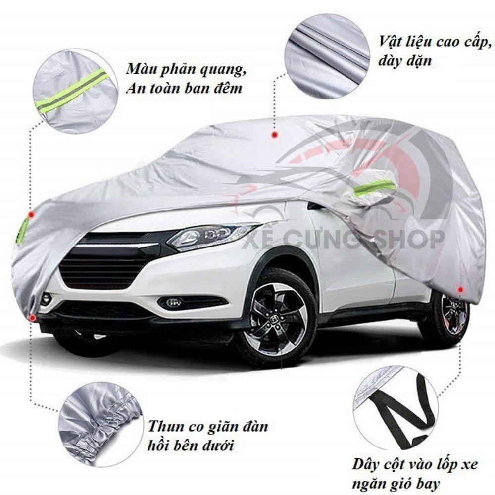 Bạt phủ vải dù OXFORD Chevrolet Spark,Aveo,Cruze,Traiblazer,Colorado,Captiva,Orlander bạt phủ 3 lớp có khóa kéo cánh cửa