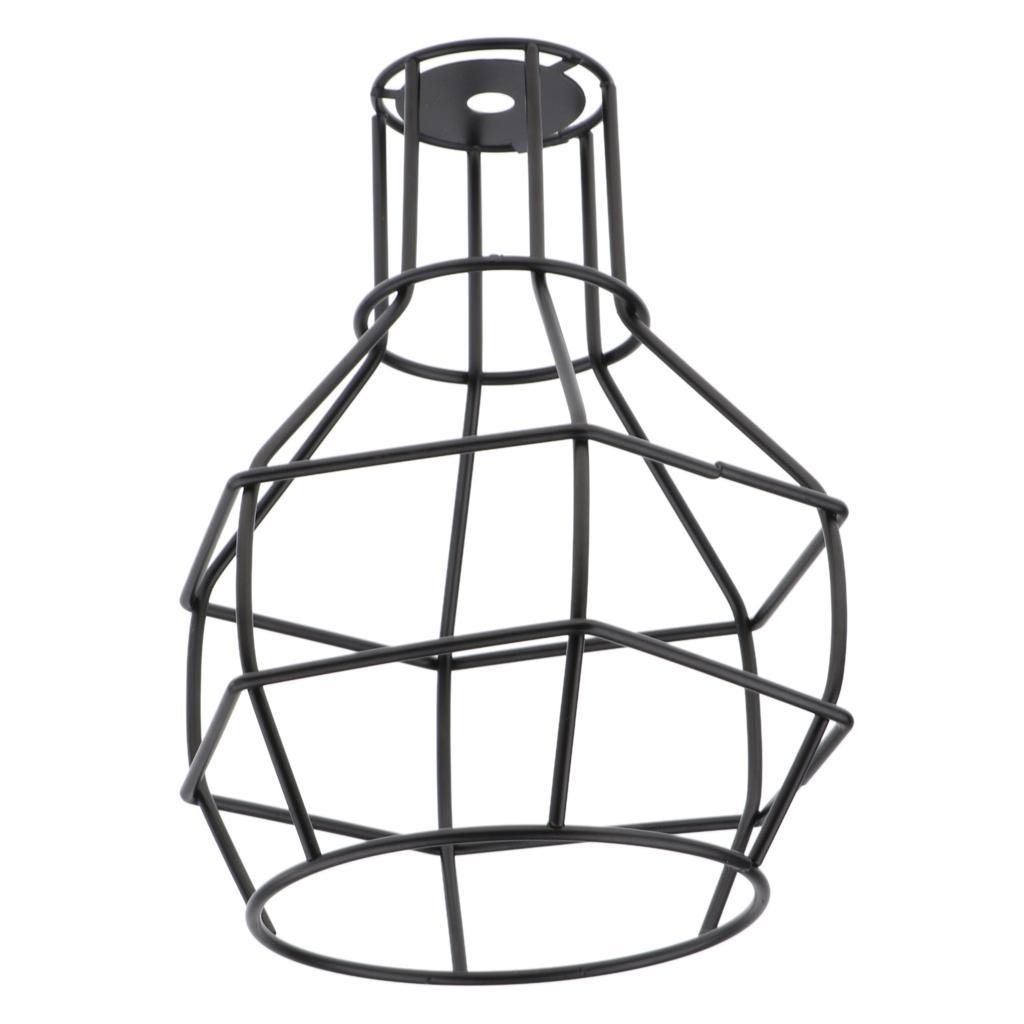 3 pcs Retro Iron Wire Cage Hanging Lamp Shade Pendant Light Chandelier Shade