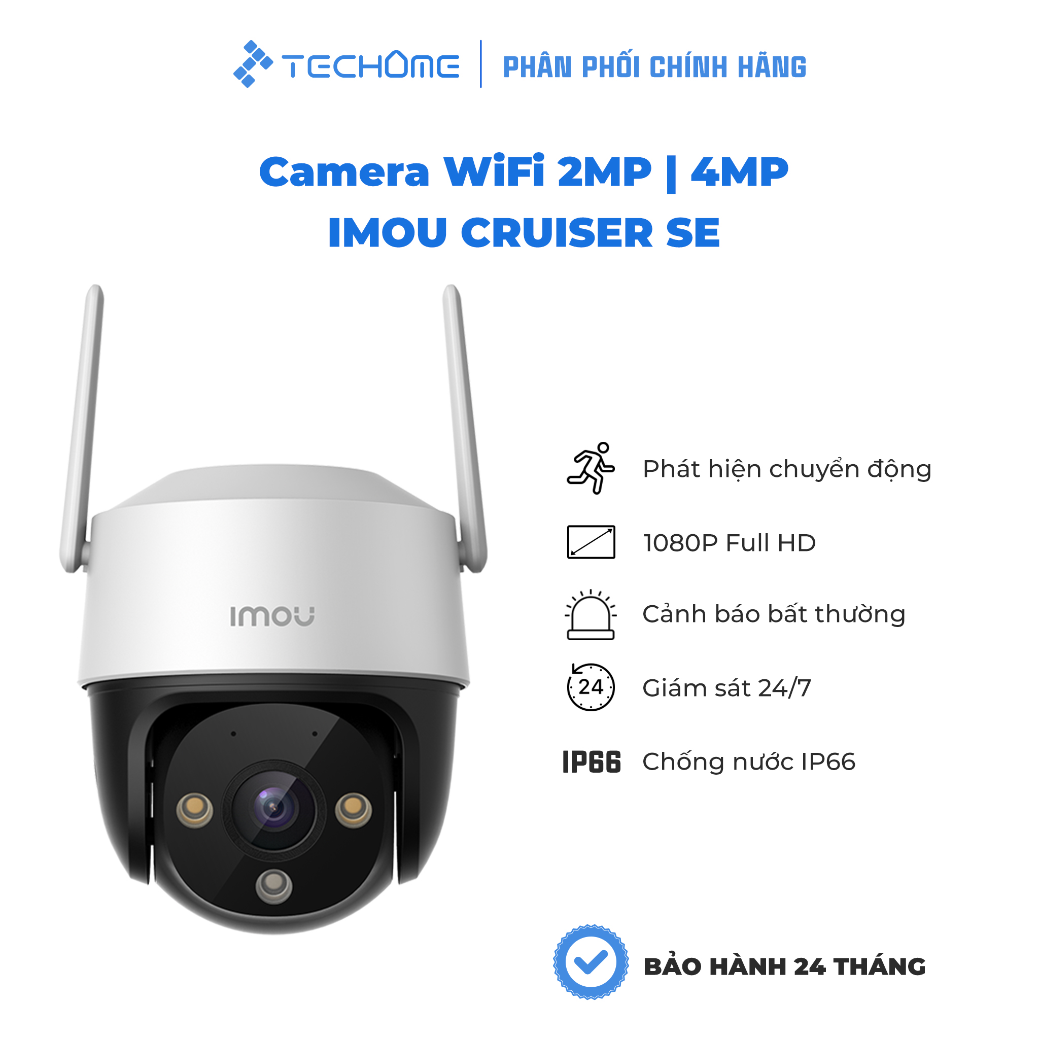 Camera IMOU S21FP S41FP tích hợp mic, phát hiện chuyển động, chống nước IP66 - Hàng chính hãng