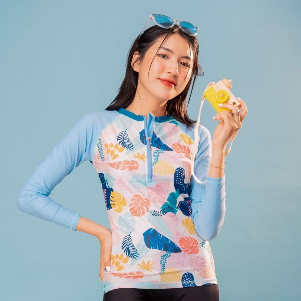 Áo Bơi Nữ Tay Dài - Zips Ice Tropical Sobie