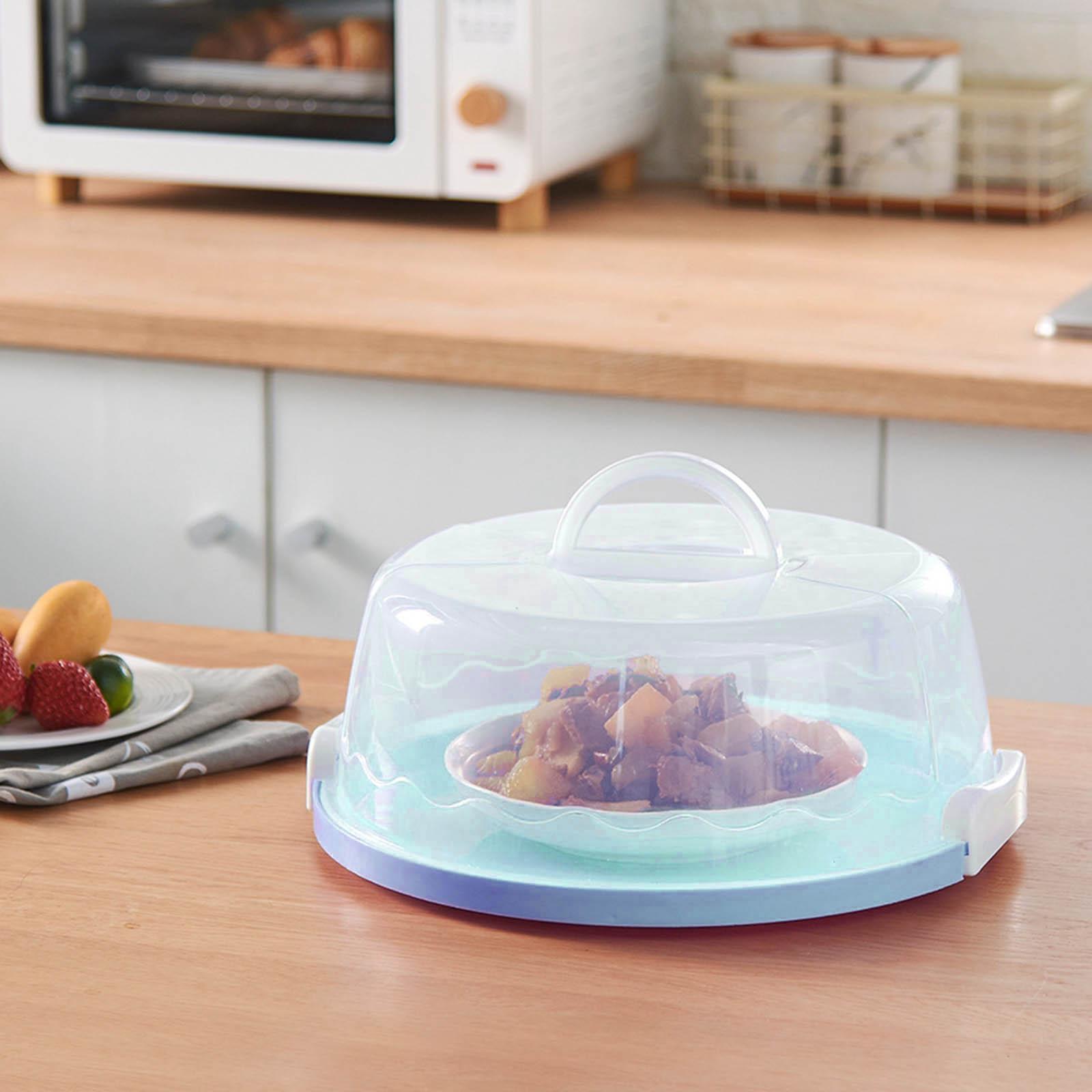 Cake Stand with Lid Cover Handle Round/Square Cake Keeper Clear Birthday 10inch