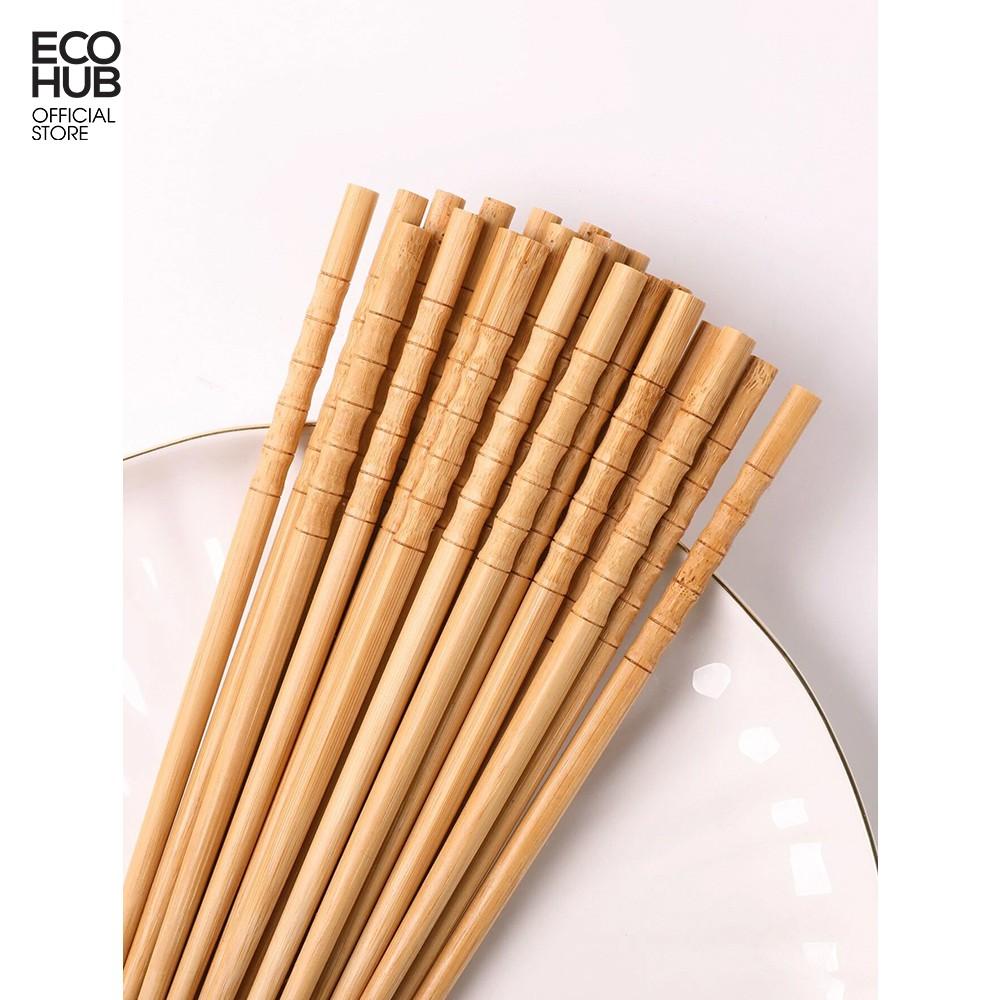 Bộ 10 đôi đũa tre tự nhiên 24cm (Bamboo Chopsticks)| EH069