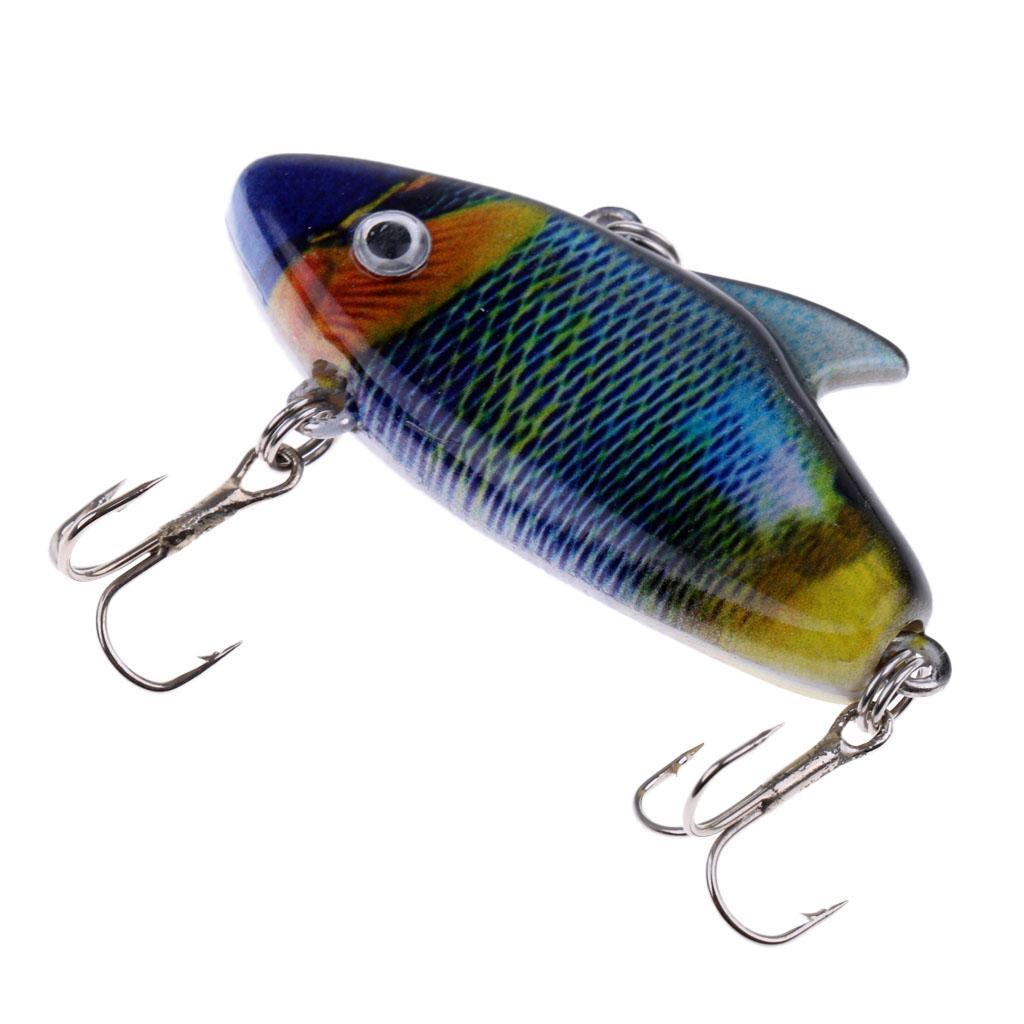 2-6pack VIB Fishing Lures Plastic Hard Baitt Crankbait with Treble Hook 3#