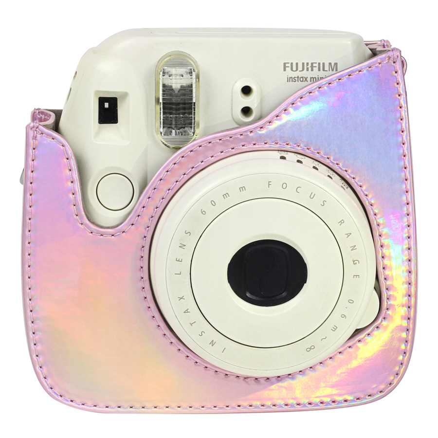 Bao Da Bảo Vệ Máy Chụp Ảnh Lấy Liền Instax Mini 9 / Mini 8 - Holo Pink