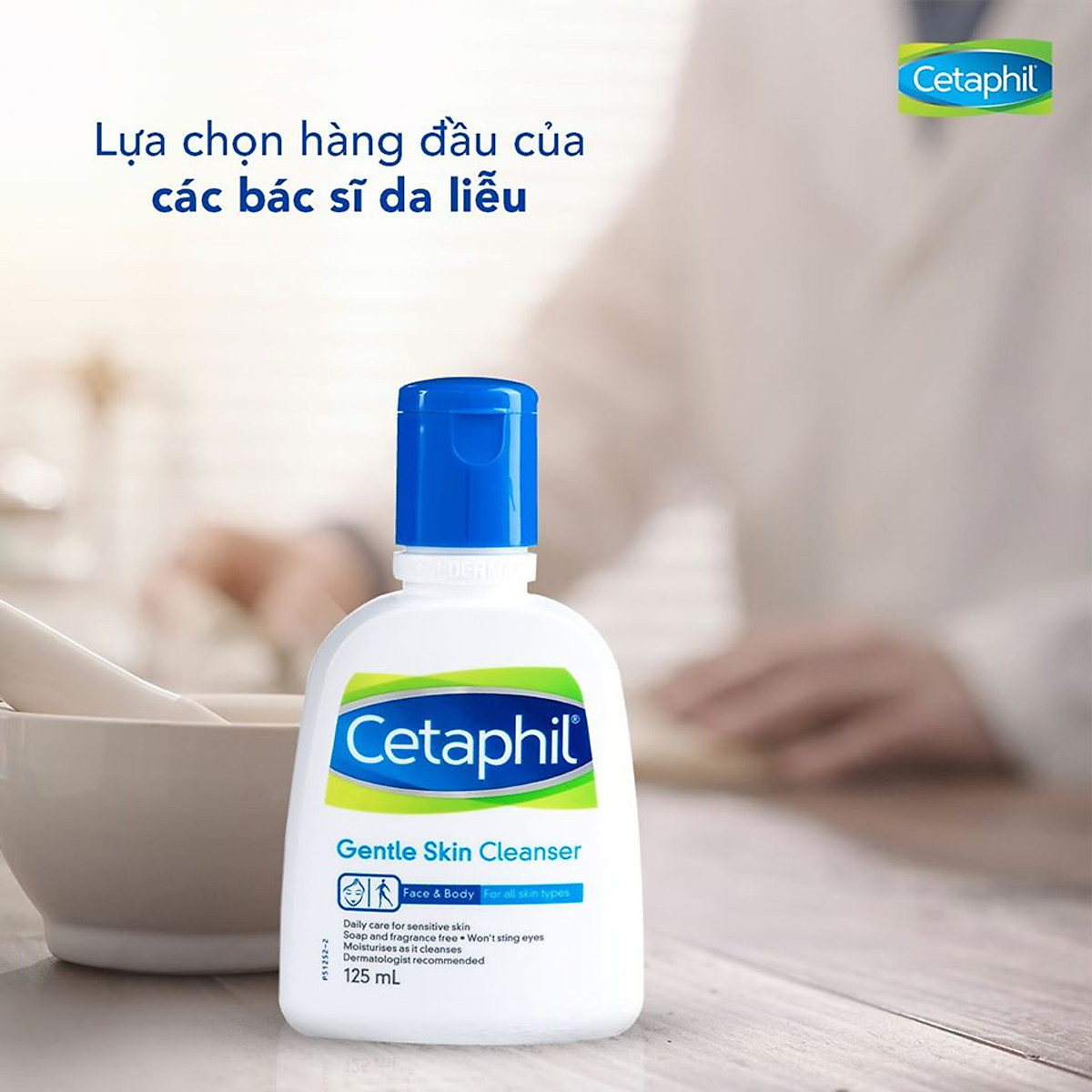 Sữa Rửa Mặt Dành Cho Da Nhạy Cảm Cetaphil Gentle Skin Cleanser 125ml + Tẩy Tế Bào Chết Mini Wonder Bath Super Vegitoks Cleanser 3ml