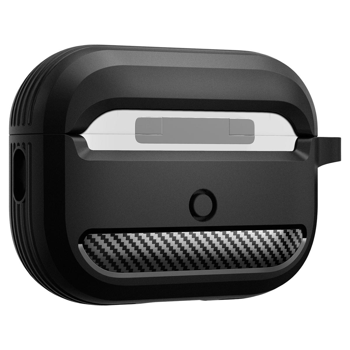 Ốp Spigen Rugged Armor cho Airpod Pro 2 - Thiết kế chính xác, chống sốc, móc khoá tiện lợi - Hàng chính hãng