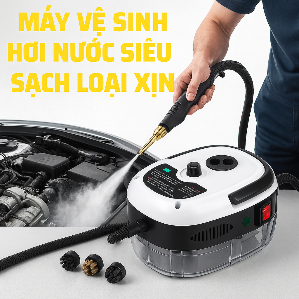 Máy Vệ Sinh Hơi Nước Đa Năng – Làm Sạch Động Cơ Ô Tô, Nhà Bếp, Bếp Gas Siêu Sạch